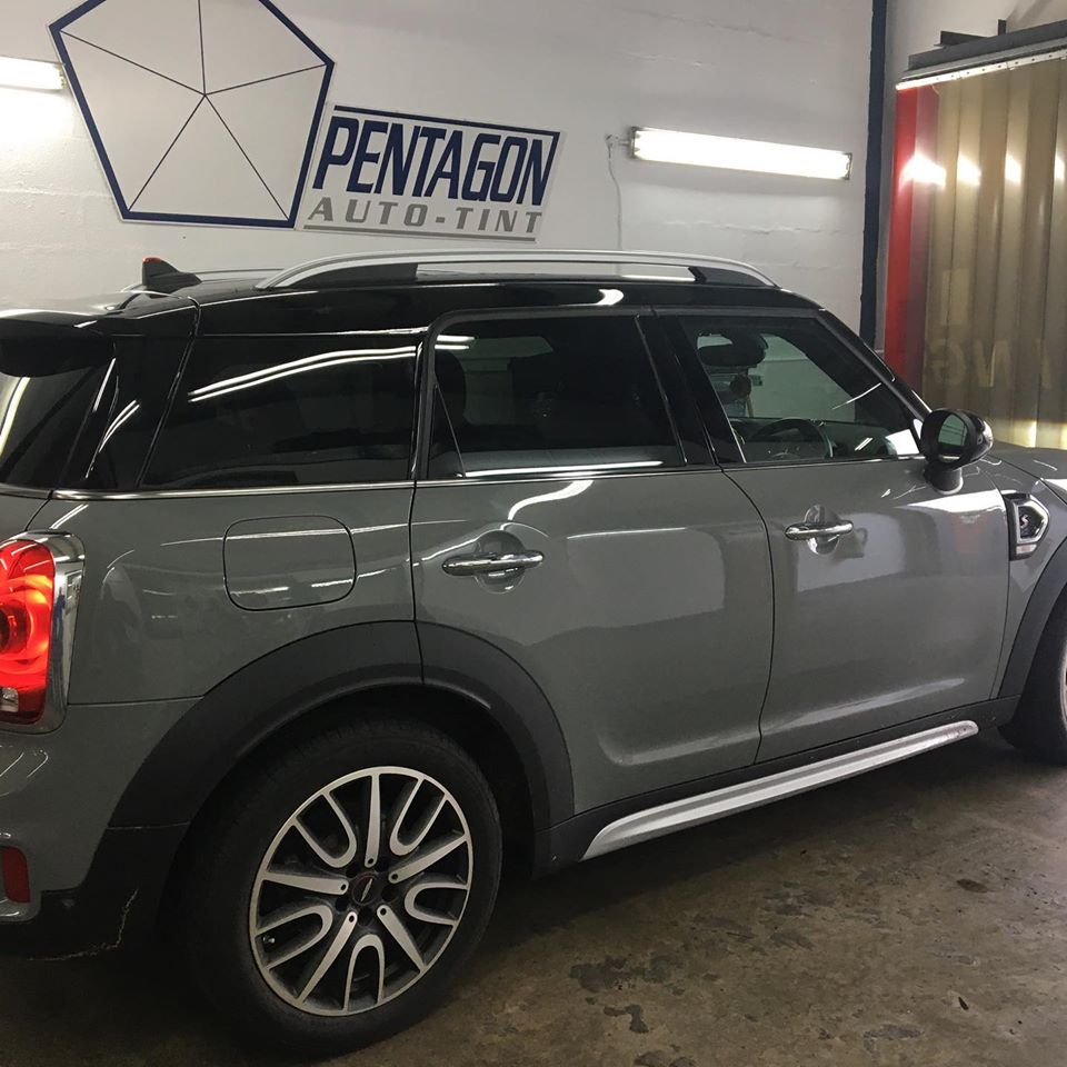 Grey car inside the shop garage Glasgow